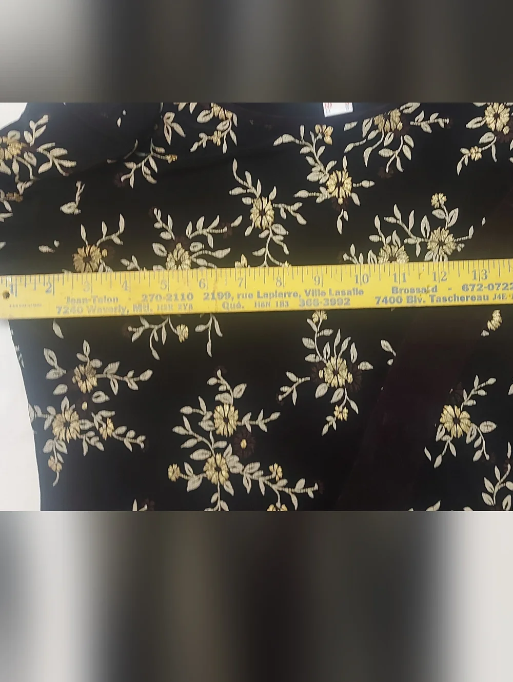 Black Gold Floral Tunic Size 8 — Quiet Luxury / Evening Chic - Picture 9 of 13